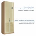 Ver imagem 7 de Cristaleira 2 Portas Vidro Reflecta Infinito 82cm com Rodapé 100% MDF Canto Curvo