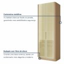 Ver imagem 4 de Cristaleira 2 Portas Vidro Reflecta Infinito 82cm com Rodapé 100% MDF Canto Curvo