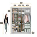 Ver imagem 4 de Guarda Roupa Rizon 6 Portas 4 Gavetas Cor:Branco