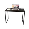 Mesa Home Office 100% Mdf 90x45 Cabe em Qualquer Lugar:preto C/ Pés Pretos - 2