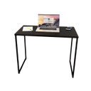 Ver imagem 2 de Mesa Home Office 100% Mdf 90x45 Cabe em Qualquer Lugar:preto C/ Pés Pretos