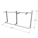 Ver imagem 4 de Arara de Roupas para Loja Quarto Closet 9 Peças Regulável 200x100 Cm Cor Preto Kit Clst1p131