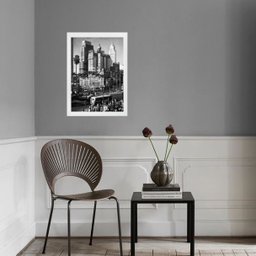 Quadro Foto Antiga de São Paulo 33x24cm - com Vidro:madeira Branca - 2