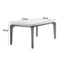 Ver imagem 4 de Conjunto: Mesa Sala Jantar Londrina Tampo Madeirado c/ Vidro 120cm + 4 Cadeiras Athenas Imbuia/Linho
