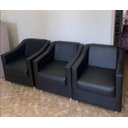 Ver imagem 3 de Kit 3 Poltronas Sofia Decorativa para Recepção Preta Corino