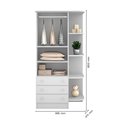 Ver imagem 5 de Quarto de Bebe Infantil Doce Sonho Berço e Guarda Roupas 2 Portas 3 Gavetas Qmovi