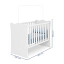 Ver imagem 3 de Quarto de Bebe Infantil Doce Sonho Berço e Guarda Roupas 2 Portas 3 Gavetas Qmovi