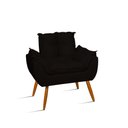Ver imagem 2 de Kit 02 Poltronas Decorativas Opala Pés Palito - Sala Cor:Preto
