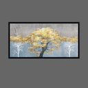 Ver imagem 1 de Quadro Decorativo Grande Para Sala Quarto Arvore Dourada:Preto