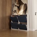 Ver imagem 4 de Sapateira Milano 4 Portas para 16 Pares de Sapato Azul/branco - Panorama Móveis