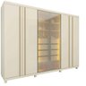 Guarda Roupa 6 Portas Led Absolut Reflecta Off White - Gelius - 2