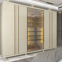 Ver imagem 1 de Guarda Roupa 6 Portas Led Absolut Reflecta Off White - Gelius