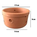 Ver imagem 3 de Vaso Cachepot Furado de Barro Cerâmica para Orquídea 17x9cm