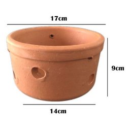 Vaso Cachepot Furado de Barro Cerâmica para Orquídea 17x9cm - 3