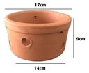 Ver imagem 3 de Vaso Cachepot Furado de Barro Cerâmica para Orquídea 17x9cm