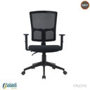 Ver imagem 3 de Cadeira Office Giratória Londres Diretor PP Preta Braços e Encosto Reguláveis NR17- Fratini