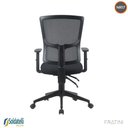 Ver imagem 5 de Cadeira Office Giratória Londres Diretor PP Preta Braços e Encosto Reguláveis NR17- Fratini