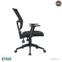 Ver imagem 4 de Cadeira Office Giratória Londres Diretor PP Preta Braços e Encosto Reguláveis NR17- Fratini