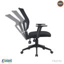 Ver imagem 7 de Cadeira Office Giratória Londres Diretor PP Preta Braços e Encosto Reguláveis NR17- Fratini