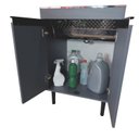 Ver imagem 6 de Tanque De Lavar Roupa Inox 46L Com Gabinete 2 Portas Grafite