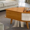 Ver imagem 3 de Mesa de Centro para Sala com 2 Portas Narvelli Cinamomo/off White M20 - D’Rossi