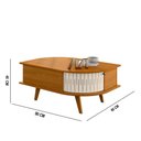 Ver imagem 5 de Mesa de Centro para Sala com 2 Portas Narvelli Cinamomo/off White M20 - D’Rossi