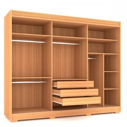 Guarda-roupa Casal Laguna 3 Portas 3 Gavetas 2,22 Metros com Espelho Naturale Tx/off White - Panoram - 7