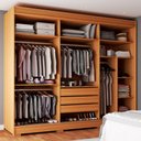 Ver imagem 2 de Guarda-roupa Casal Laguna 3 Portas 3 Gavetas 2,22 Metros com Espelho Naturale Tx/off White - Panoram