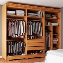 Guarda-roupa Casal Laguna 3 Portas 3 Gavetas 2,22 Metros com Espelho Naturale Tx/off White - Panoram - 2