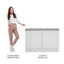 Ver imagem 7 de Balcão de Pia Armário de Cozinha 120 cm 2 Portas (Com Tampo) Branco Glamy Madesa