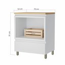 Ver imagem 6 de Gabinete de Banheiro 70cm com Caixa Organizadora Rainha 70cm Mdf Nesher