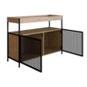 Conjunto Aparador Buffet Bar Metalic com Prateleira Freedom 90cm 02 Portas Asn 27927 Naturart - 5
