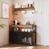 Conjunto Aparador Buffet Bar Metalic com Prateleira Freedom 90cm 02 Portas Asn 27927 Naturart - 1