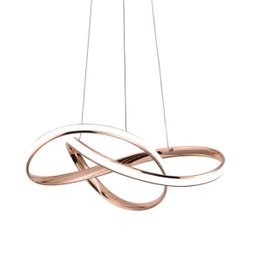 Lustre Pendente Marte 50cm 45w Rosé Gold Led Integrado 3 em 1 - 9