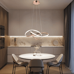 Lustre Pendente Marte 50cm 45w Rosé Gold Led Integrado 3 em 1 - 2