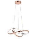 Ver imagem 1 de Lustre Pendente Marte 50cm 45w Rosé Gold Led Integrado 3 em 1