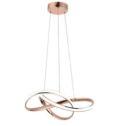 Lustre Pendente Marte 50cm 45w Rosé Gold Led Integrado 3 em 1 - 1