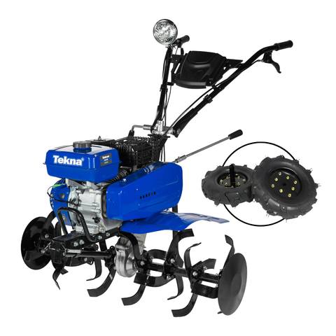 Motocultivador Micro Trator Tratorito Tekna Tk90r a Gasolina 4t 7hp 212cc com 24 Lâminas Cultivadora