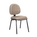 Ver imagem 1 de Cadeira Executiva Costura H Pé Palito Bege