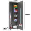 Ver imagem 4 de Armário para Lavanderia Multiuso Dispensa 1 Porta Click Armário Multiuso 1 Porta Preto