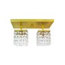 Lustre Teto Cristal Dourado Retangular Lumi Golden Leds - 1