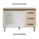 Ver imagem 5 de Balcao sem Tampo para Pia 120cm 9110 Savana Off White Mobbs