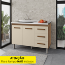 Ver imagem 6 de Balcao sem Tampo para Pia 120cm 9110 Savana Off White Mobbs