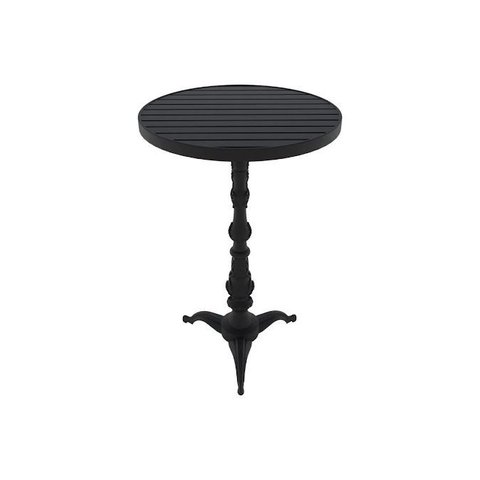 Mesa Bistrô Alta Veroninha com Tampo em Alumínio Preto 106cm
