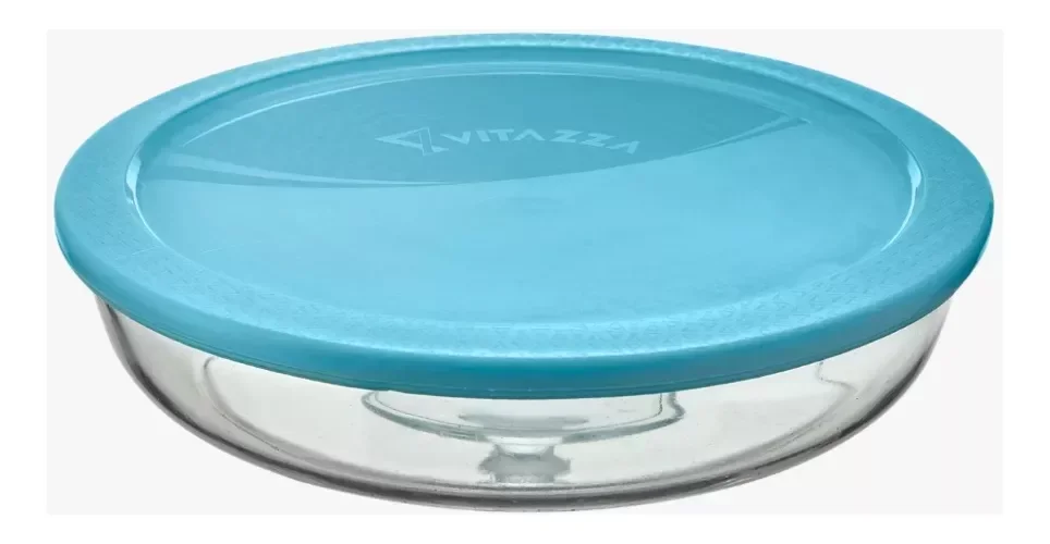 Ver imagem 1 de Assadeira Tigela Round Vidro com Tampa Plástica 2,4 Litros