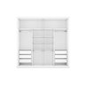 Guarda Roupa Casal Espelhado 2 Portas 6 Gavetas - Sevilha-branco Acetinado - Made Marcs - 3