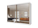 Ver imagem 2 de Guarda Roupa Casal Espelhado 2 Portas 6 Gavetas - Sevilha-branco Acetinado - Made Marcs