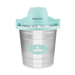 Elite Gourmet Máquina de Sorvete Elétrica 4qt com Motor e Receita (prata) - 1