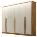 Ver imagem 3 de Guarda-Roupa Casal 6 Portas e 6 Gavetas 100% MDF Reno 276x236cm Marrom/Cumaru/Fendi