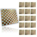 Ver imagem 1 de Pastilha de Vidro Kit 15 Uni Adesiva Parede Cozinha Sala Banheiro Decorativa Moderna Requintado Faci